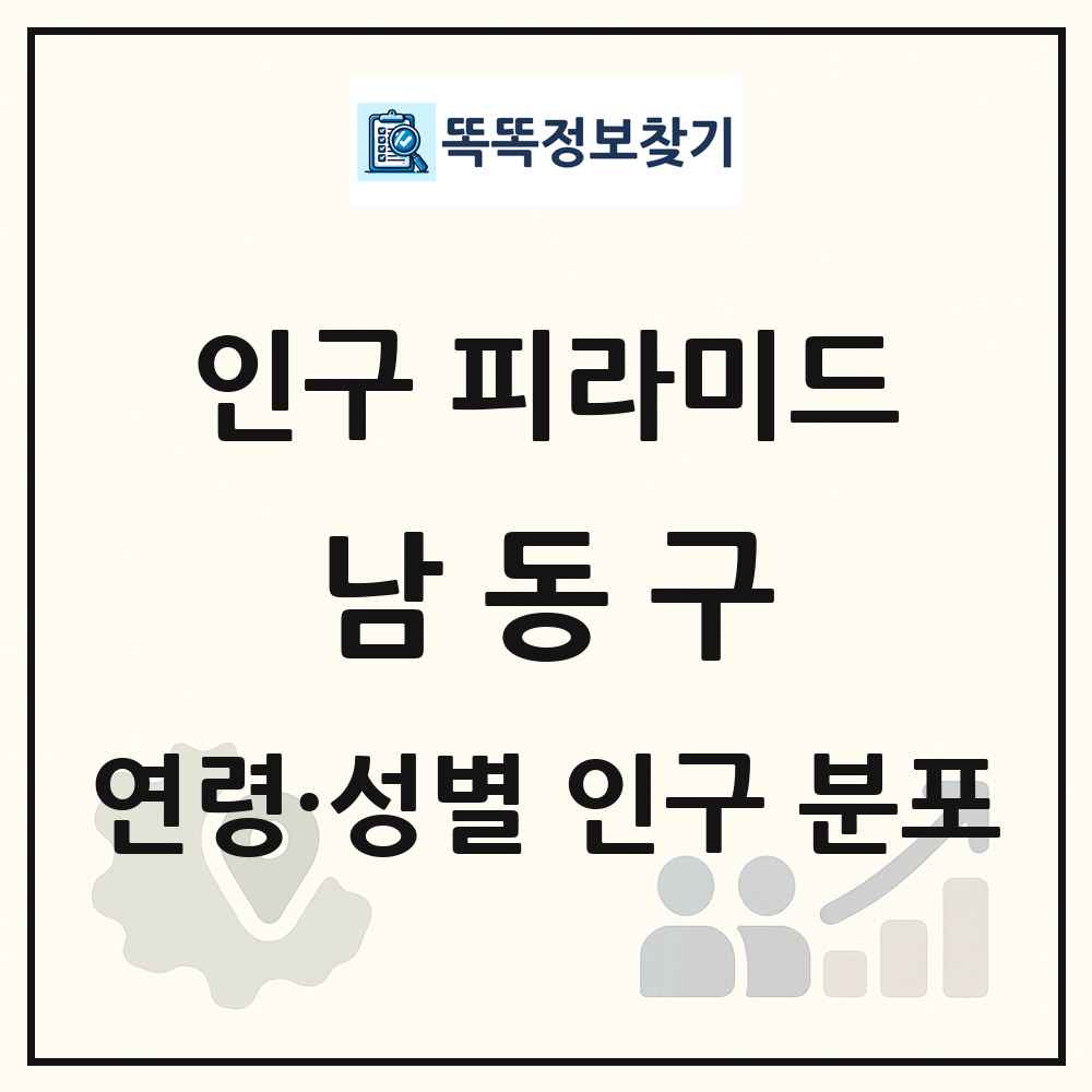 남동구 인구 피라미드 링크 그림